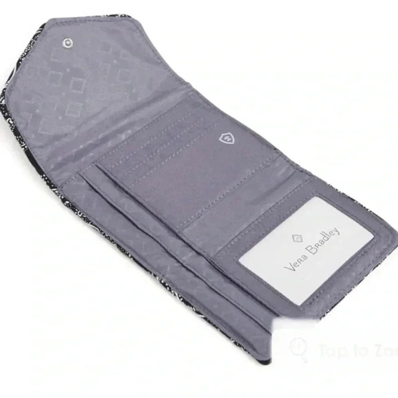 Vera Bradley RFID Mini Tri-Fold Wallet in Cotton Stellar Paisley NWT - Picture 2 of 5